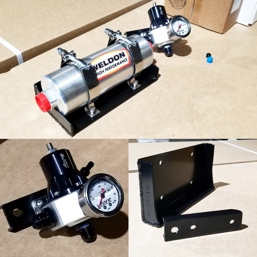 In-house fabricated and Cerakoted fuel system brackets